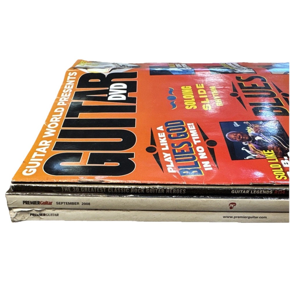 Lot Of 4 Guitar Magazines- 2-Premierguitar Aug &‎ Sept 2008 Guitar Legends #114